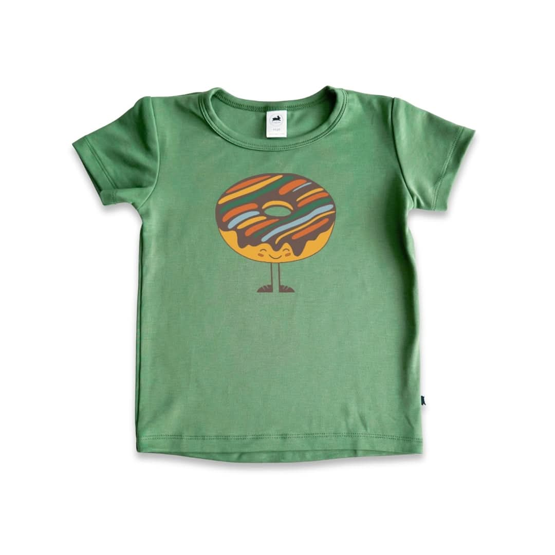 Baby/Kids Graphic Bamboo T-Shirt | Vanila Donut On Powder Blue