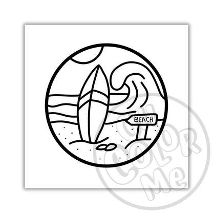 Oh Color Me - Mini Coloring Book Calming Scenes, 4"x4", Small Gifts - Canadian Brand