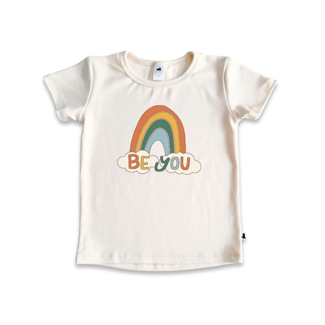 Baby/Kids Graphic Bamboo T-Shirt | Chocolate Donut On Leaf Green