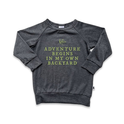 Youth Graphic Bamboo Raglan Sleeve Pullover | Berry Cute In Dusty Lilac