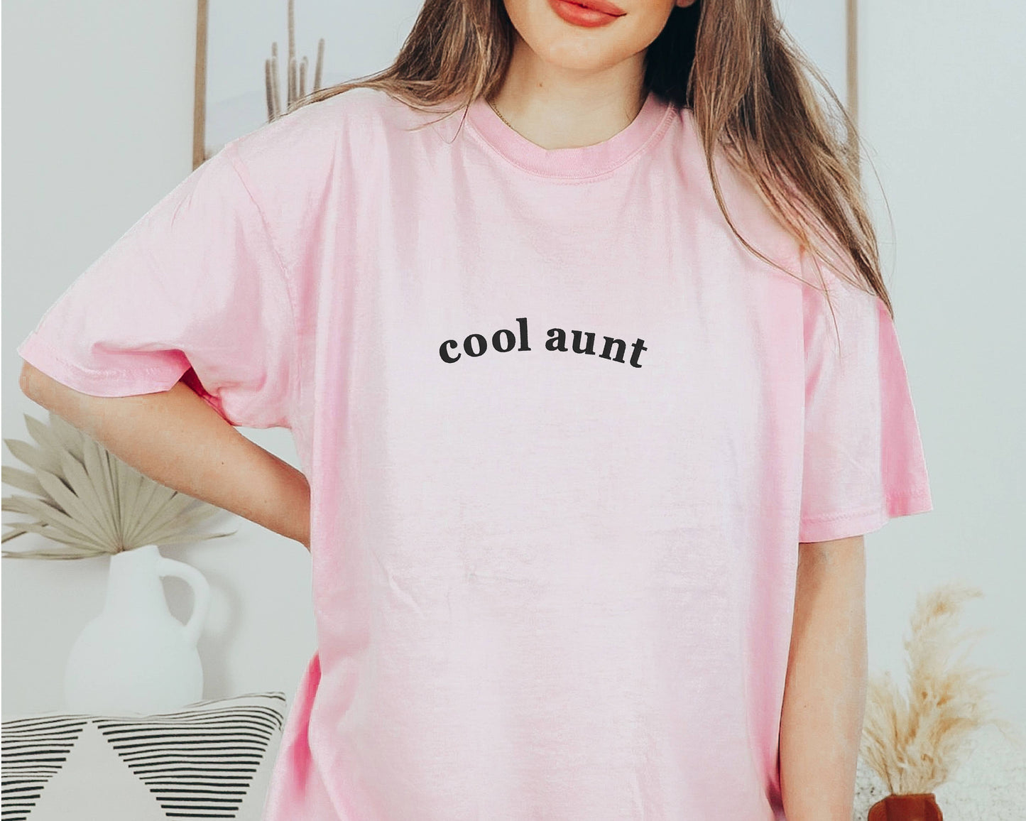 Embroidered Cool Aunt Tee Mothers Day Shirt Comfort Colors®: Pepper / 2XL