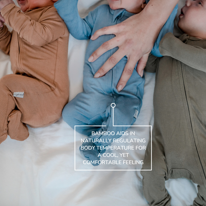 Bamboo Footed Sleepers | Solids: Petal Pink
