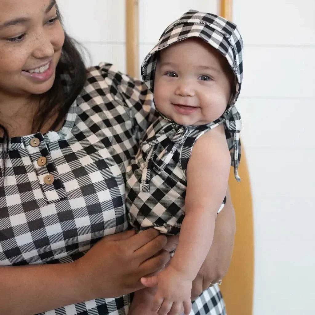 Baby/Kids' Bamboo Halter Romper | Bison Plaid