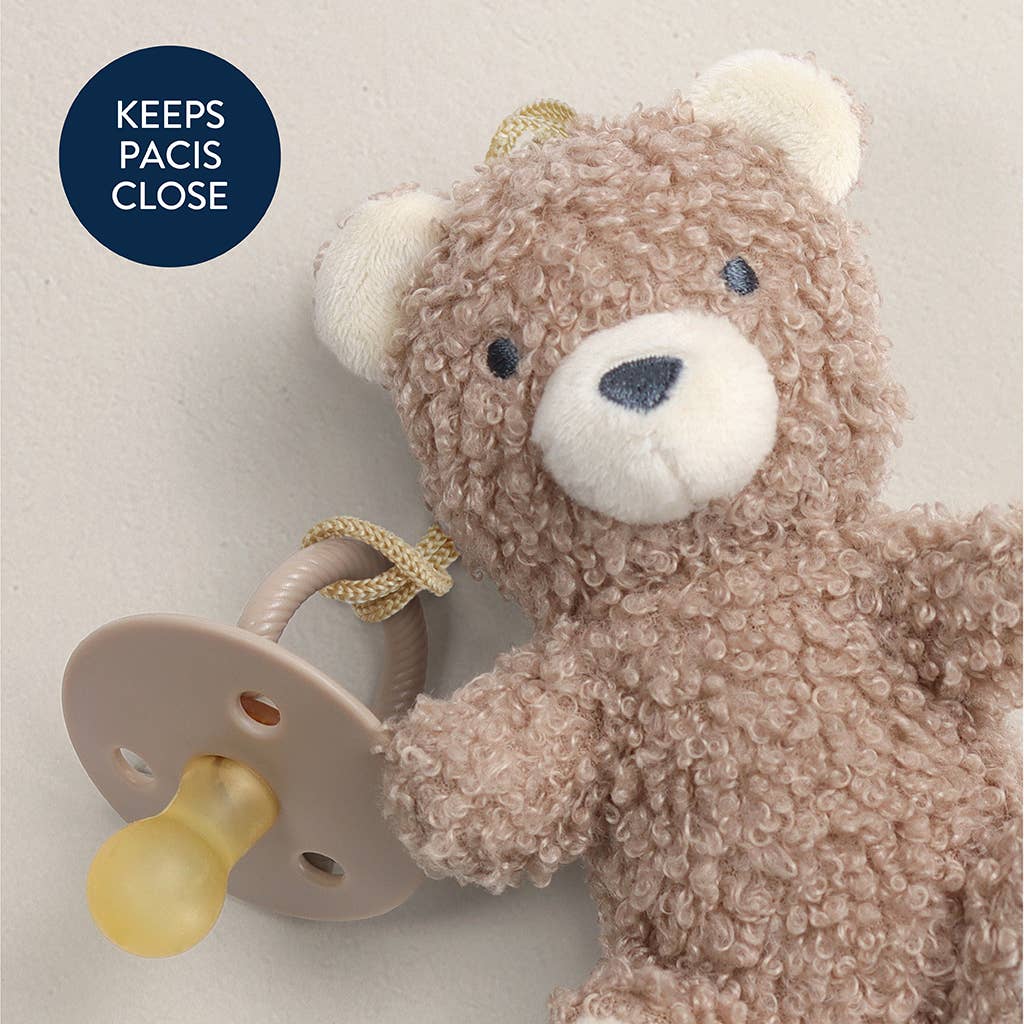 *New Options* Bitzy Pal Natural Rubber Pacifier & Plush: Bunny