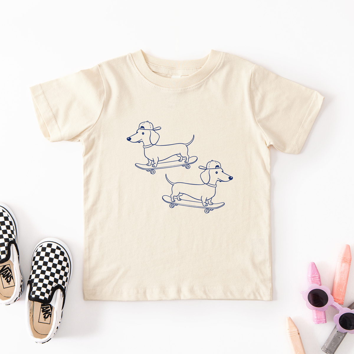 Skater Pups Tee | Minis: Pink / T-Shirt / Youth SM
