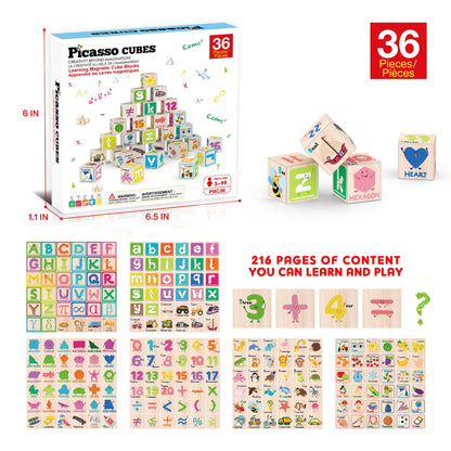 PicassoTiles - PicassoTiles 36pc 1" Magnetic Cubes Set