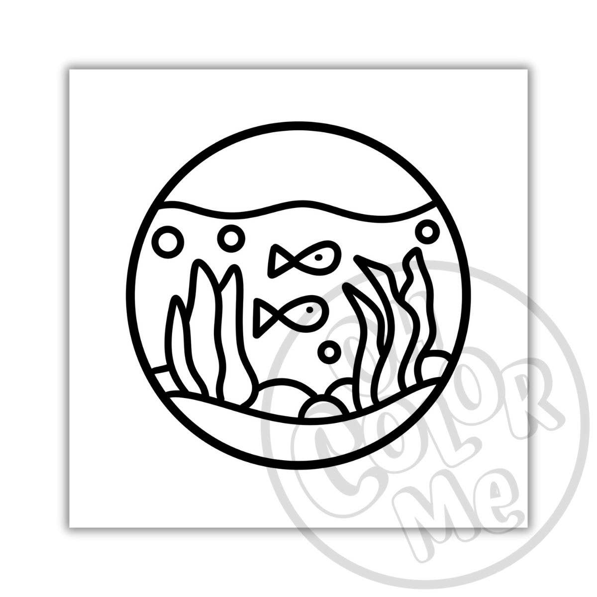 Oh Color Me - Mini Coloring Book Calming Scenes, 4"x4", Small Gifts - Canadian Brand