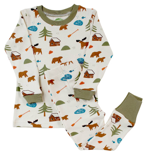 "My Jammies" Organic Kids Pajamas: Oh Canada / 5/6 Years