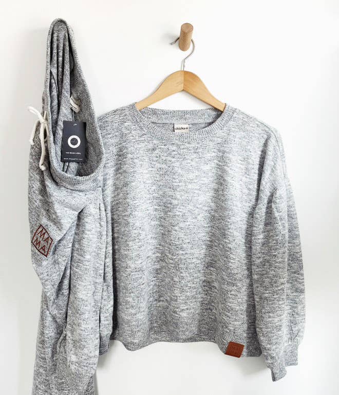 Let’s Bounce Mama Shirt: Salt & Pepper / Large