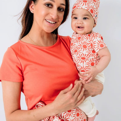 Bamboo Baby Short-Sleeved Onesie | Sunkissed