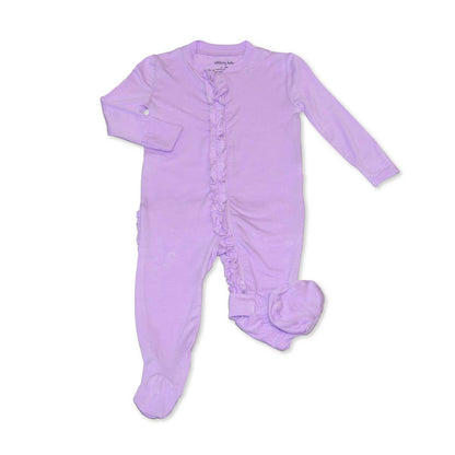 Bamboo Ruffle Footie (2 Way Zipper)
