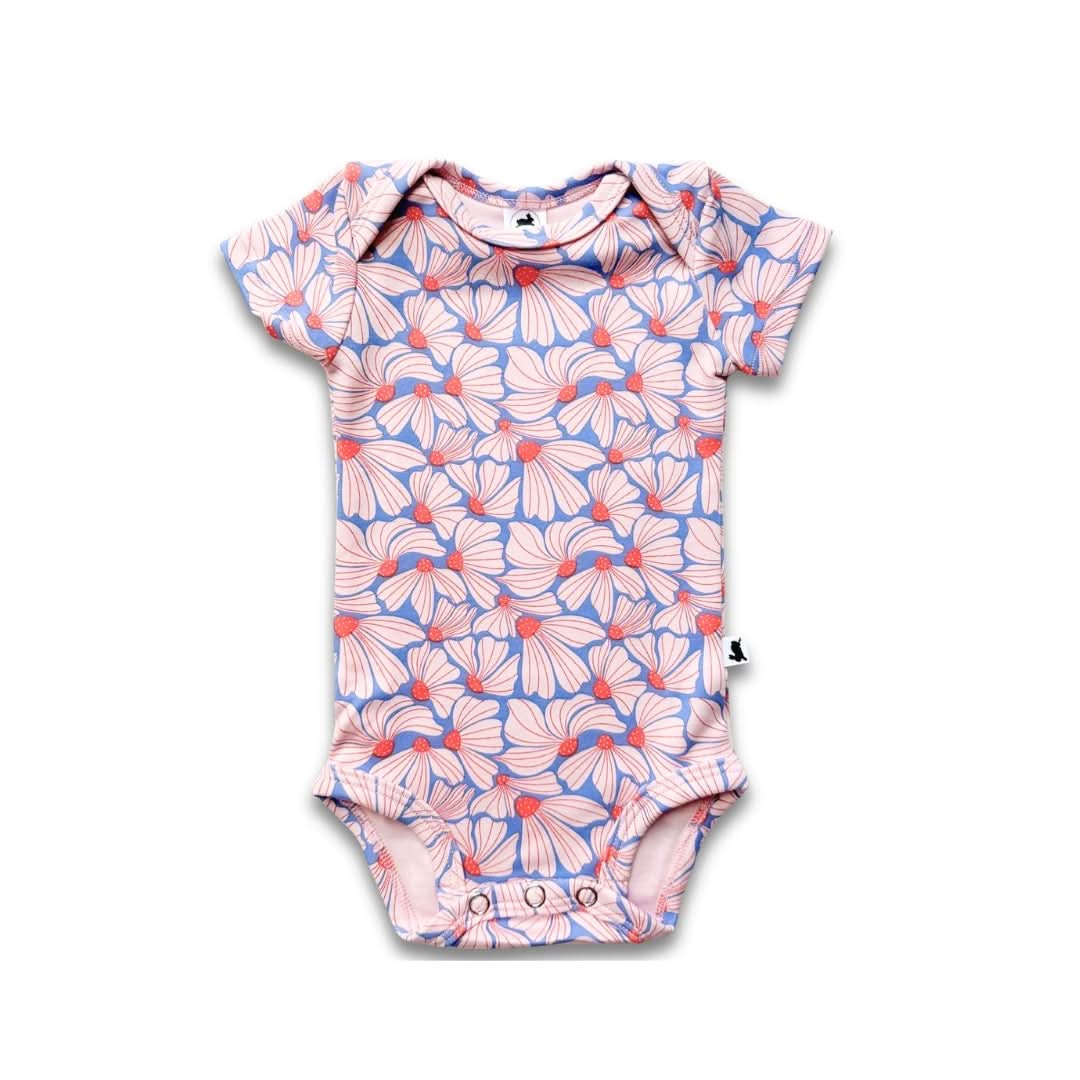 Bamboo Baby Short-Sleeved Onesie | Tangerine Crush