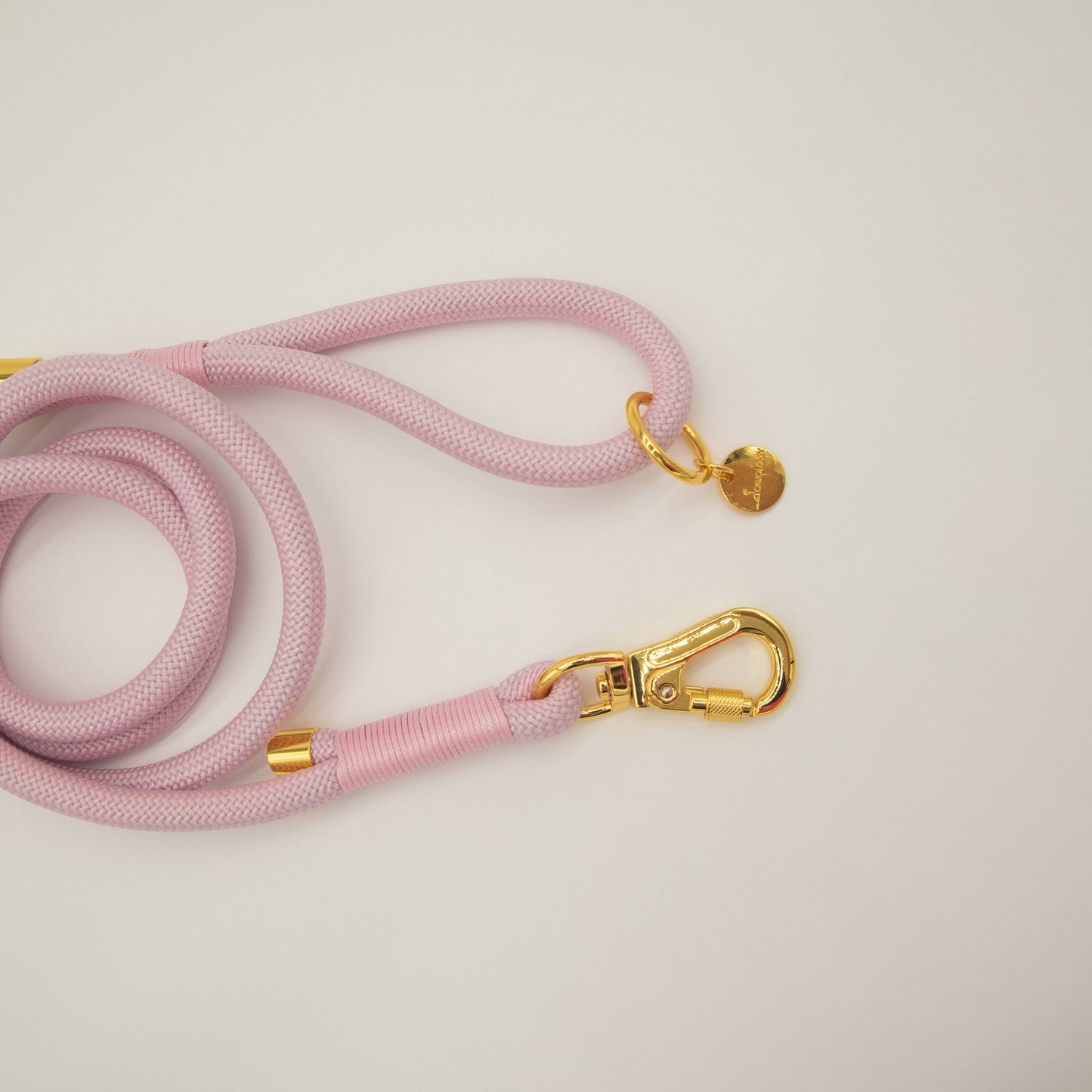 BRAIDED ROPE LEASH - PINK