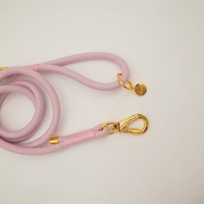 BRAIDED ROPE LEASH - PINK