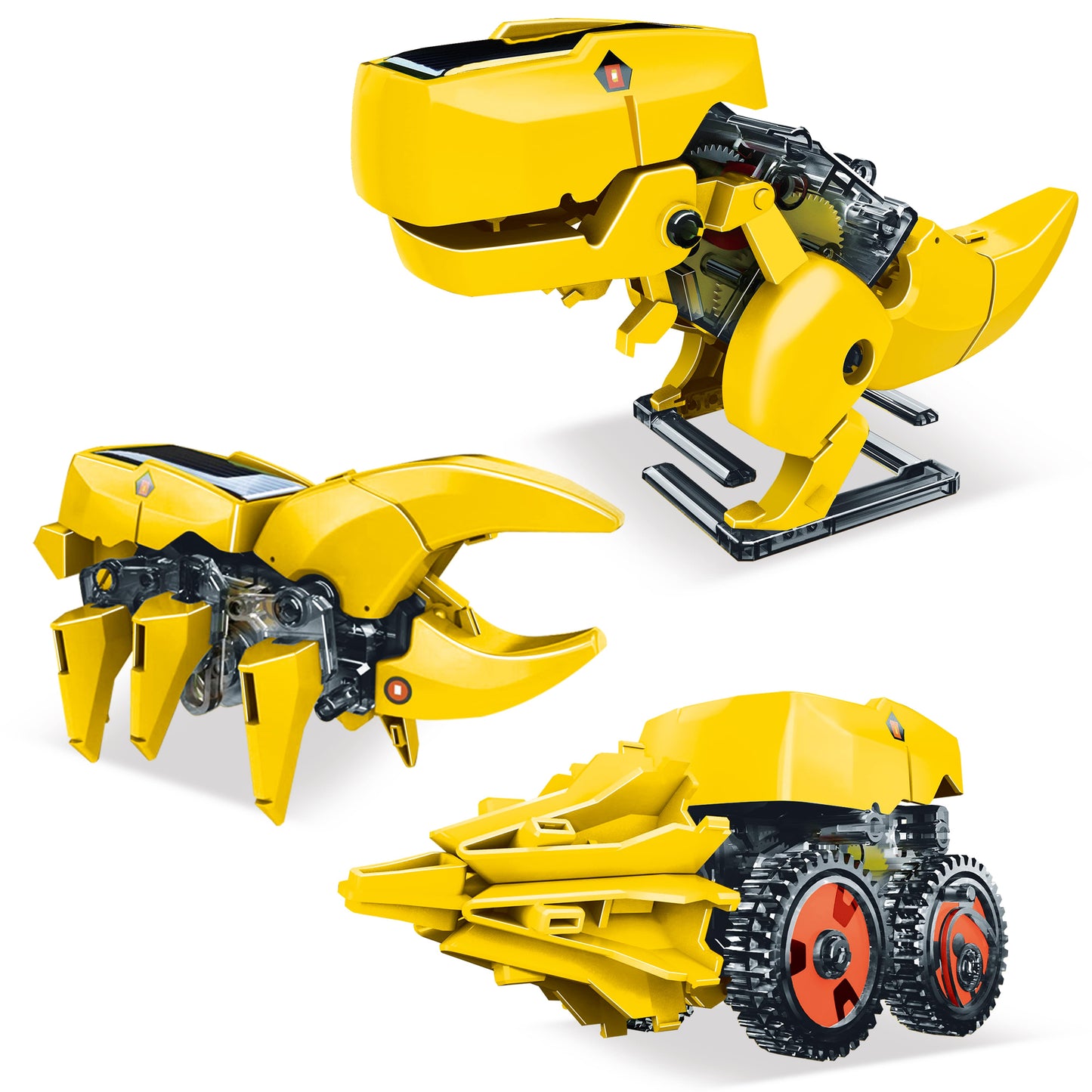 PicassoTiles - PicassoTiles 3-in-1 Solar Powered Dinosaur Robot Kit