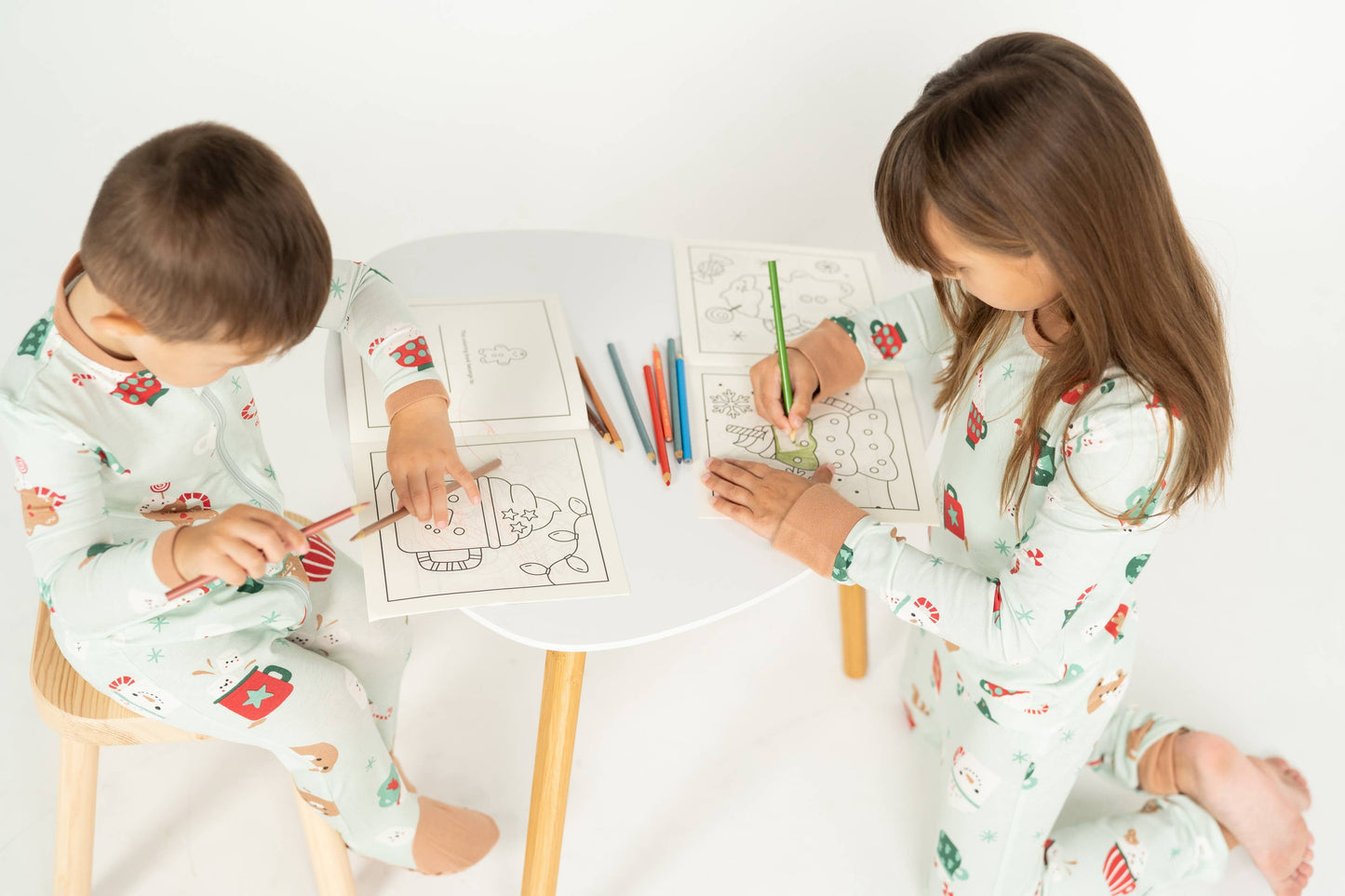 Bamboo Footies Two Way Zipper  Festive Cocoa