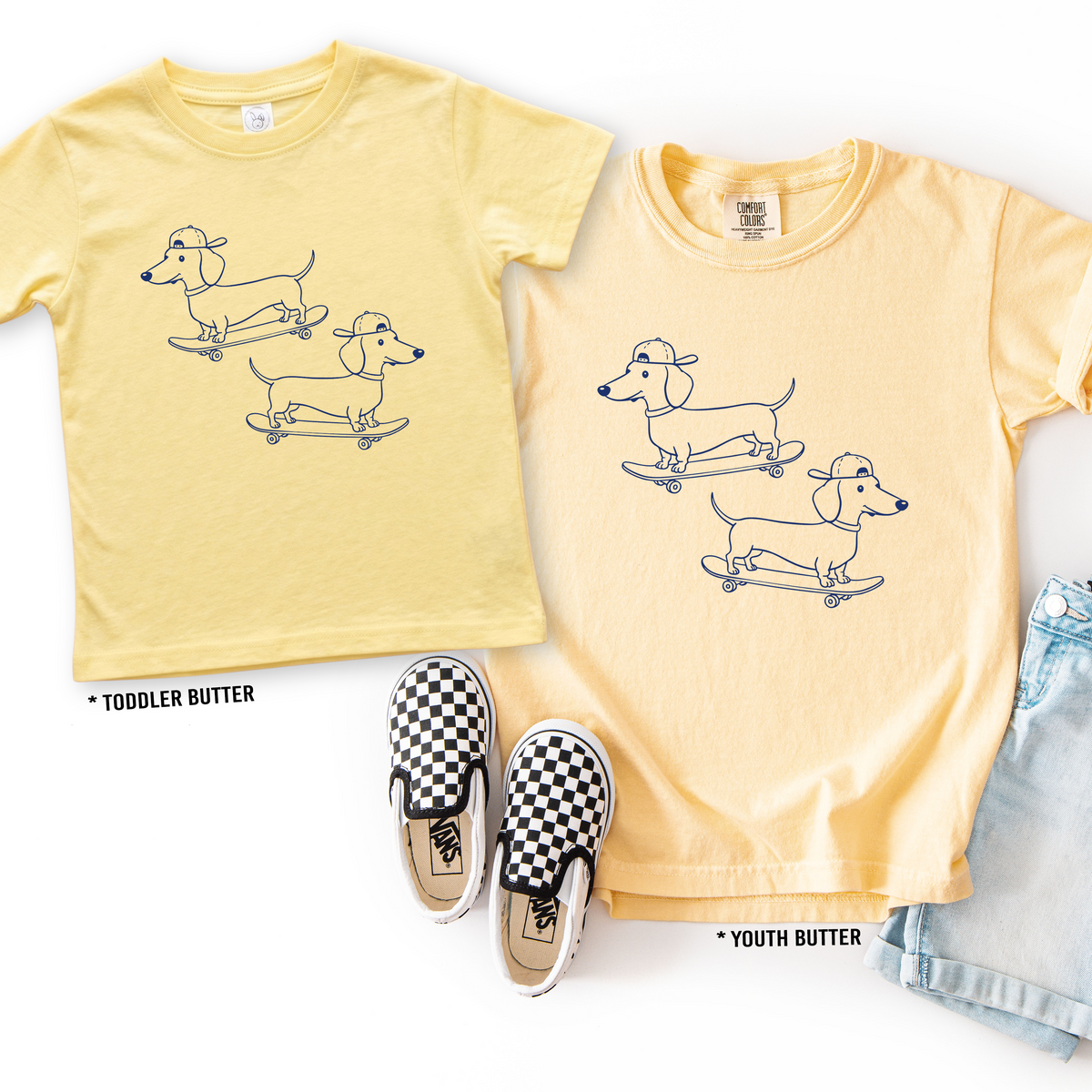 Skater Pups Tee | Minis: Pink / T-Shirt / Youth SM
