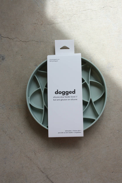 Dogged - circulo slow feeder bowl - seafoam: Seafoam