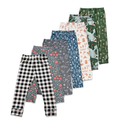 Baby Bamboo Leggings | Blue Checkers