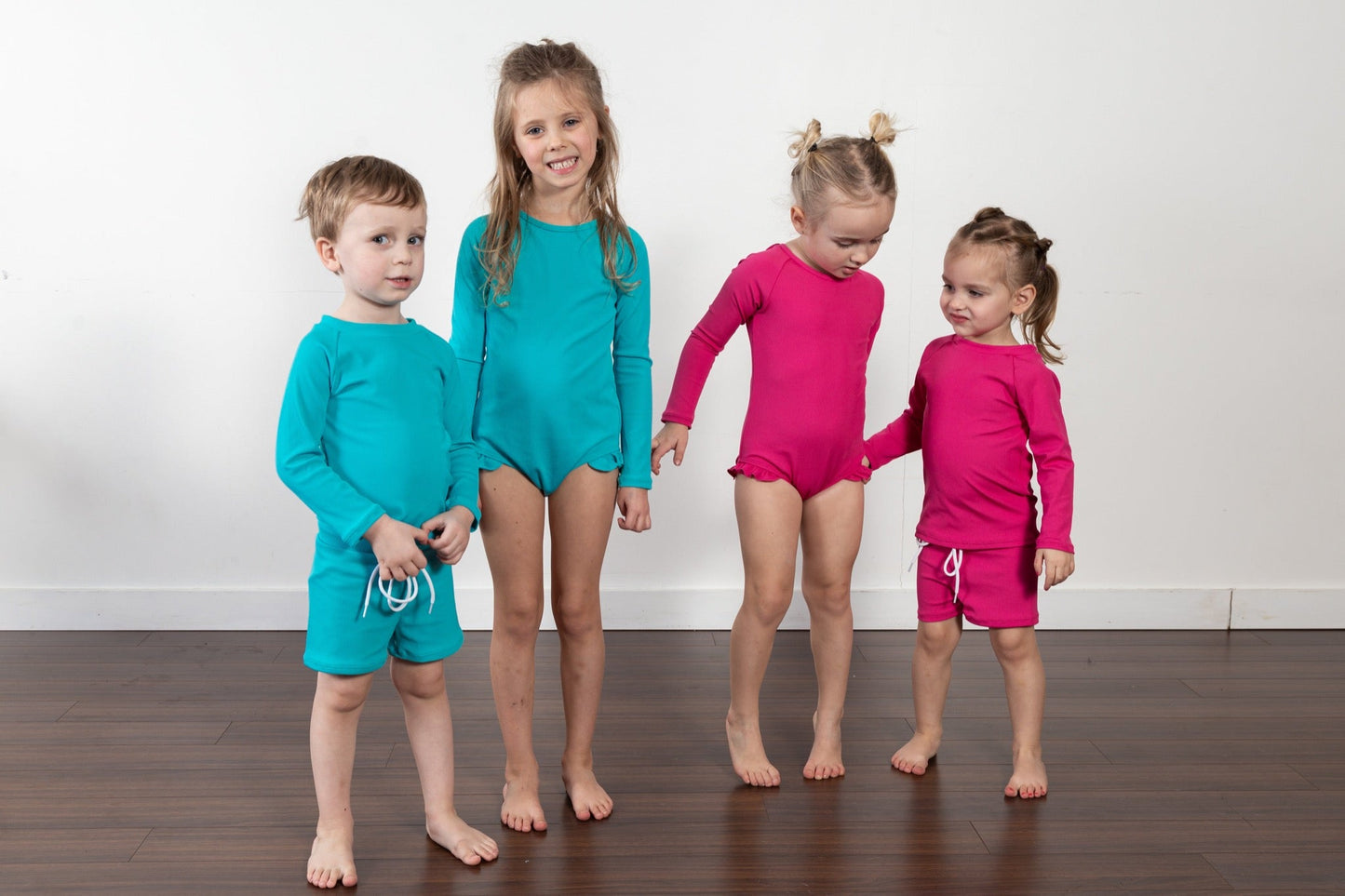 "Brights" Ribbed Blue Curaco Rashguard