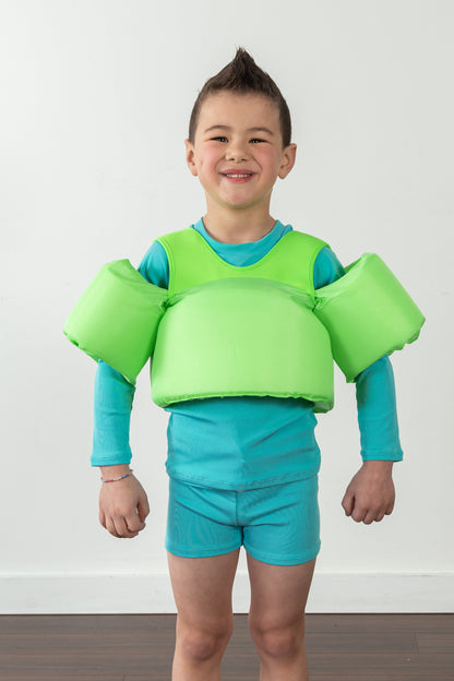 "Brights" Ribbed Blue Curaco Rashguard