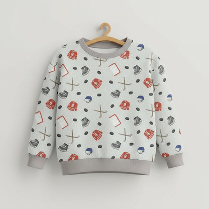 Hockey themed Crewneck Sweater