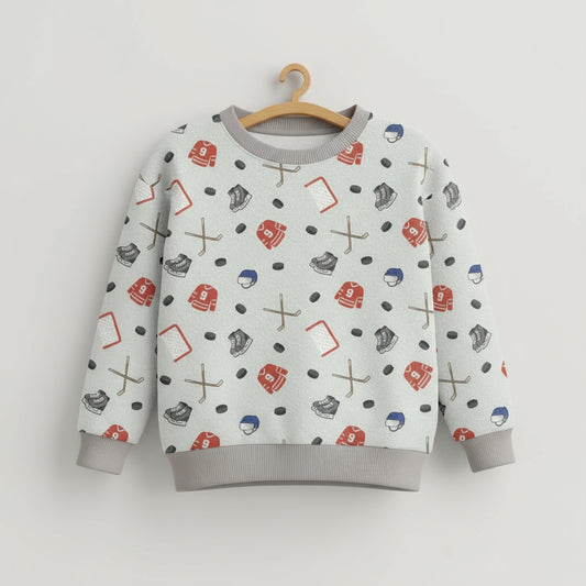 Hockey themed Crewneck Sweater