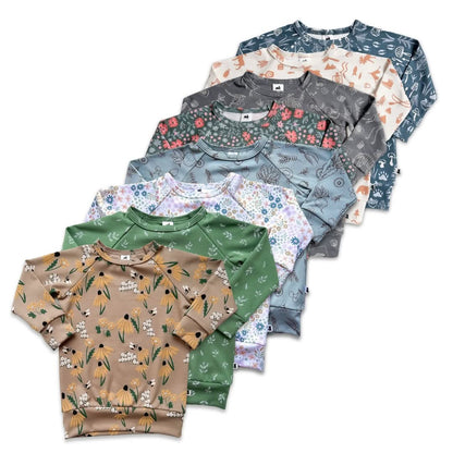 Baby/Kids' Bamboo Raglan Pullover | Pastel Blooms