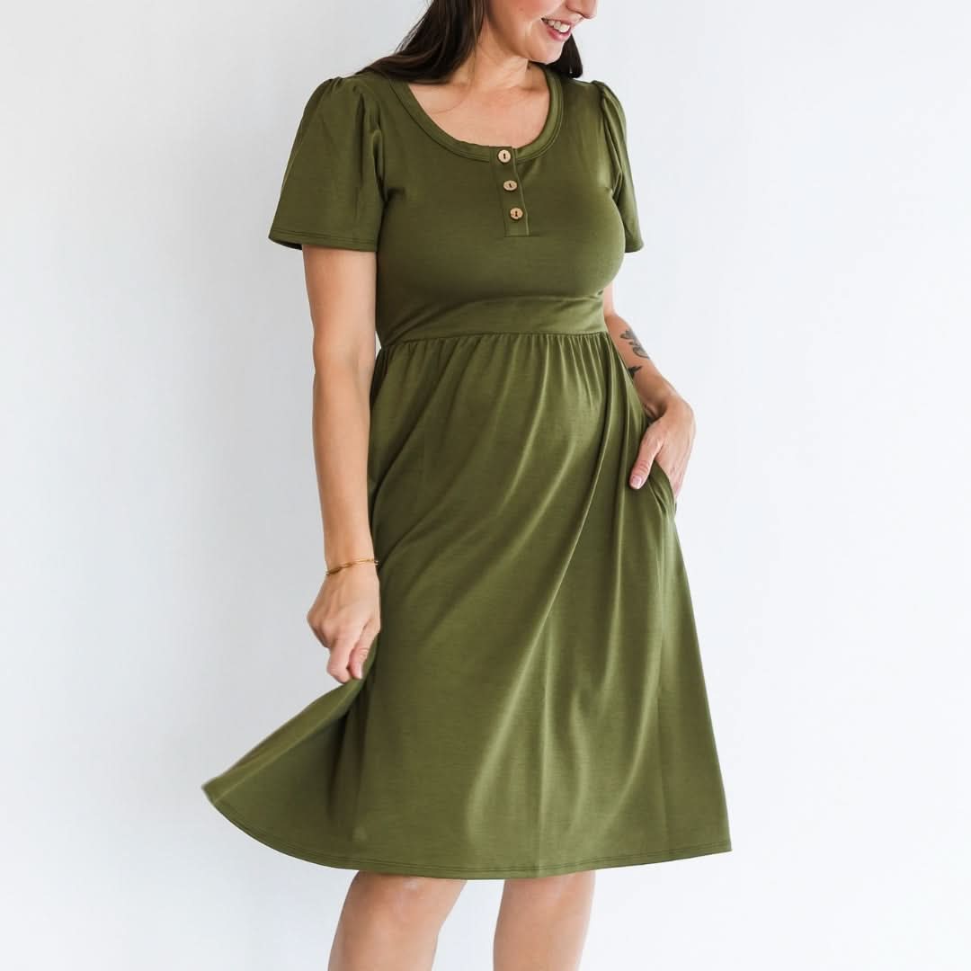Ladies’ Bamboo Kaia Dress | Palm Fronds