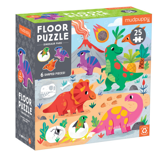 Dinosaur Park 25 Piece Floor Puzzle with Shaped Pieces
