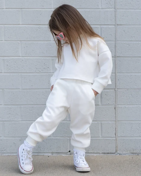 Bamboo Crop Sweater Track suit