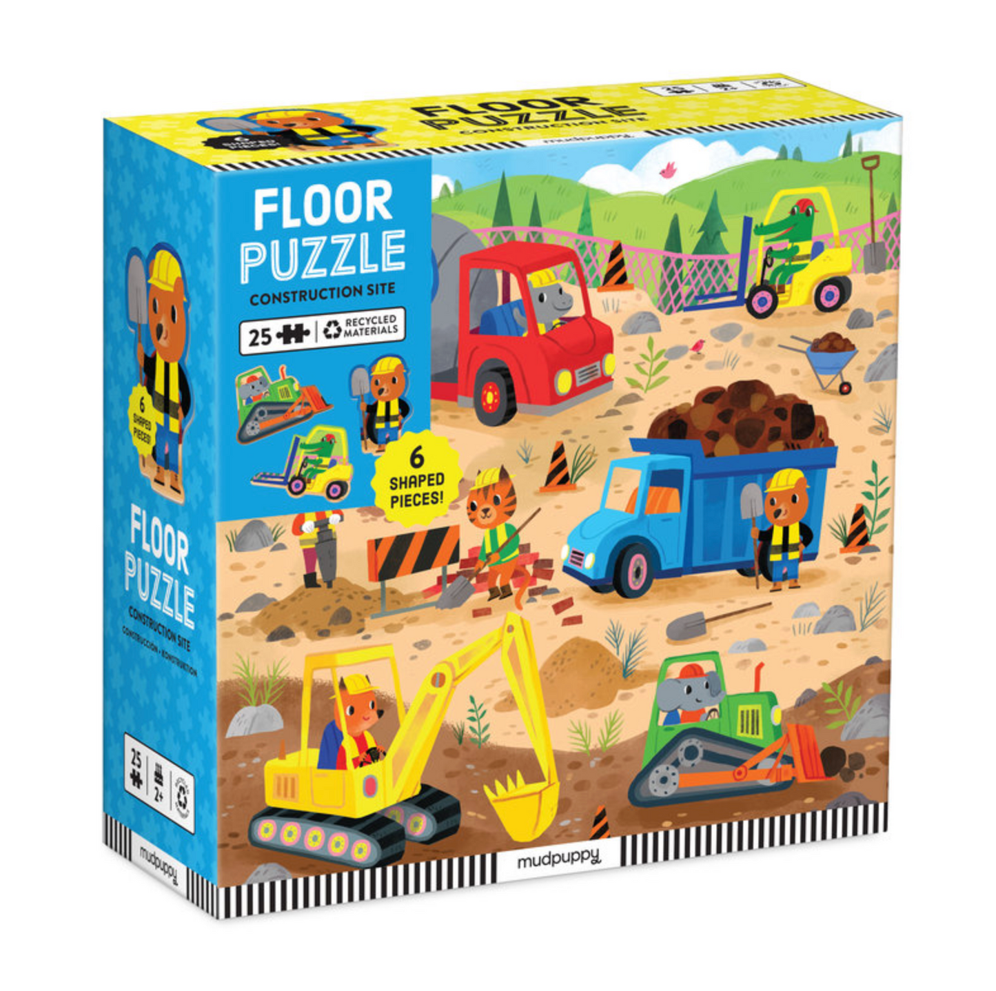 Construction Site 25 Piece Floor Puzzle with Shaped Pieces