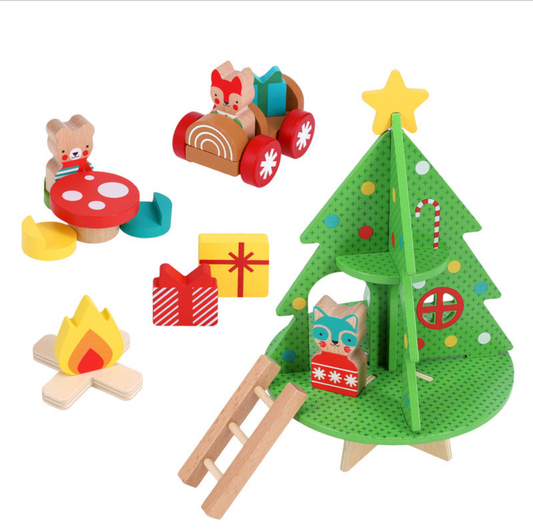 Christmas Treehouse Wooden Play Set