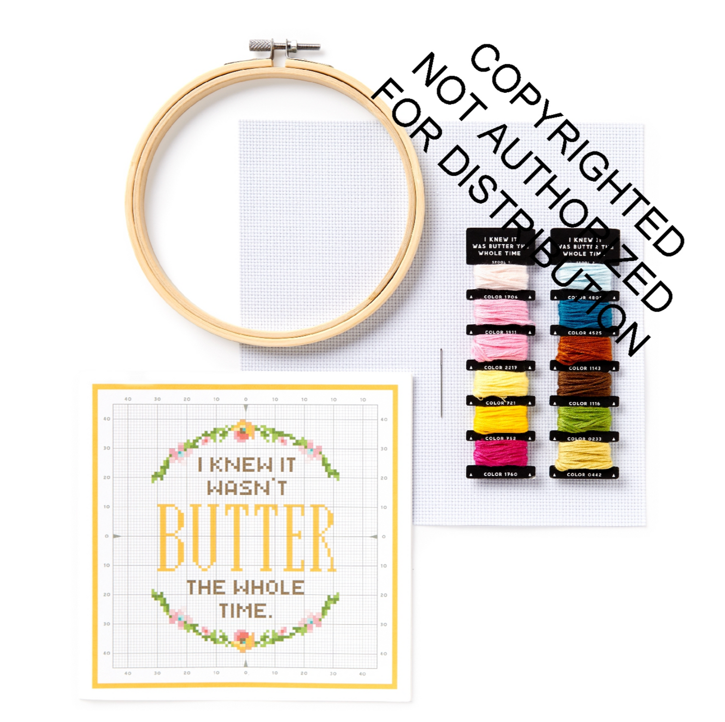 I Knew It Wasn't Butter Cross Stitch Kit