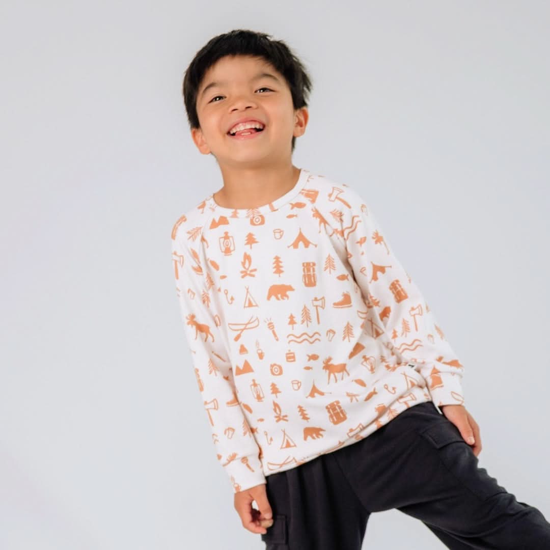 Baby/Kids' Bamboo Raglan Pullover | Pastel Blooms