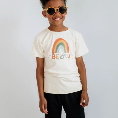 Baby/Kids Graphic Bamboo T-Shirt | Chocolate Donut On Leaf Green