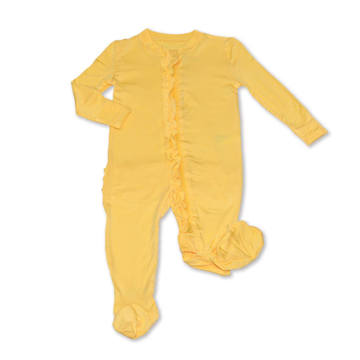 Bamboo Ruffle Footie (2 Way Zipper)