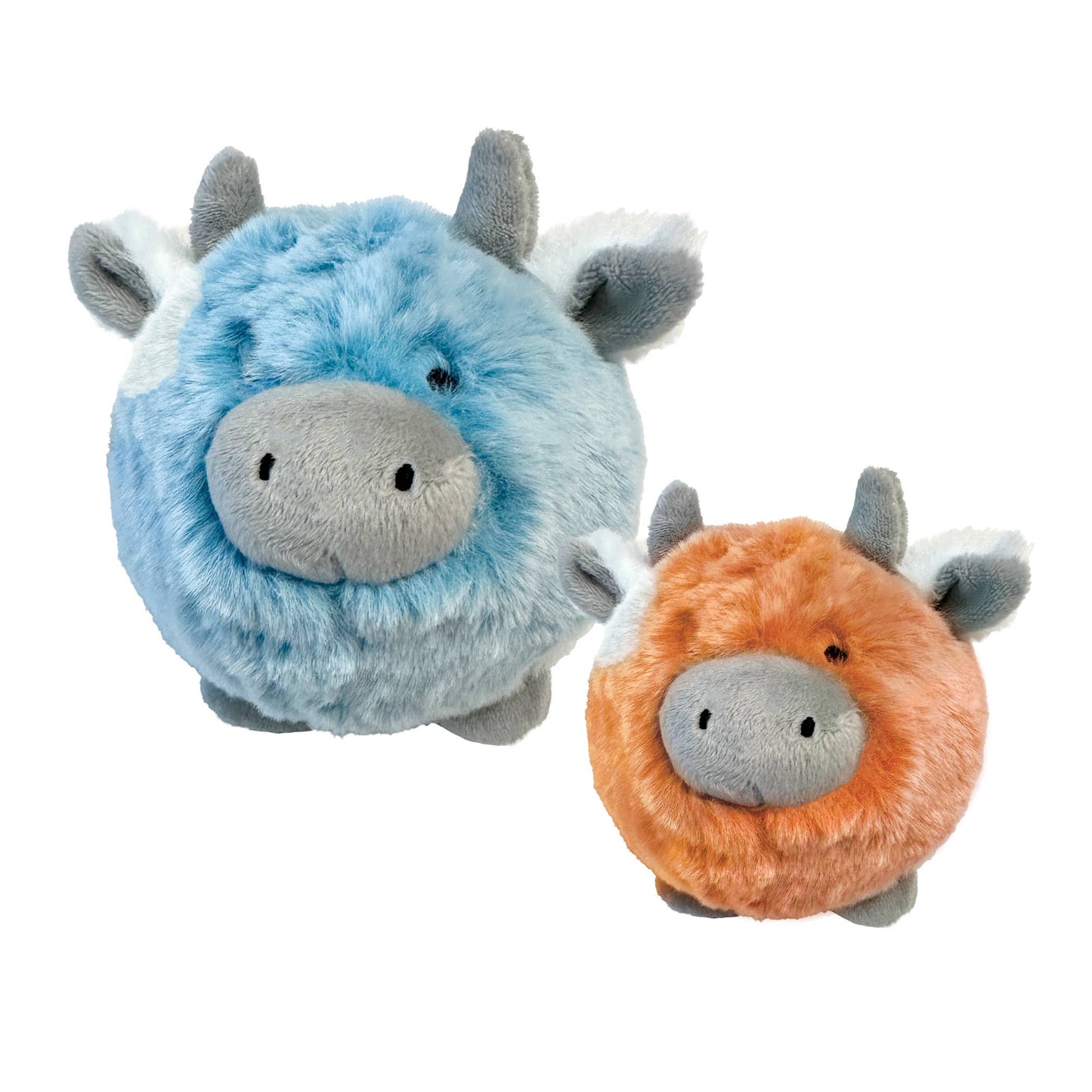 Fuzzy Wuzzy MooMoo Spikers 2-in-1 Spiker Ball Toy: Orange (Small)