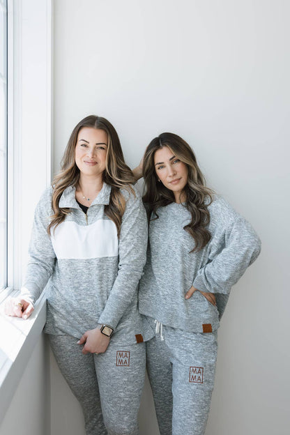 Let’s Bounce Mama Pant: Salt & Pepper / XLarge