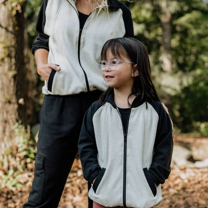 Adult Unisex Bamboo Fleece Bomber Jacket | Black