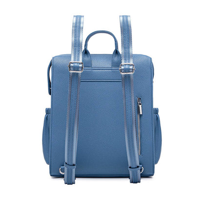 Kylie Small - Recycled Vegan Backpack - Muted Blue Pebbled: Muted Blue Pebbled / SM