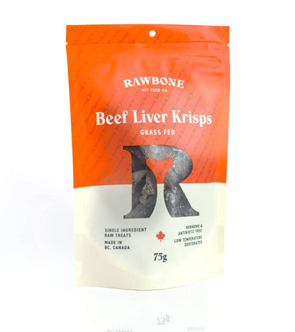 Rawbone Grass Fed Beef Liver Krisps – 65 g