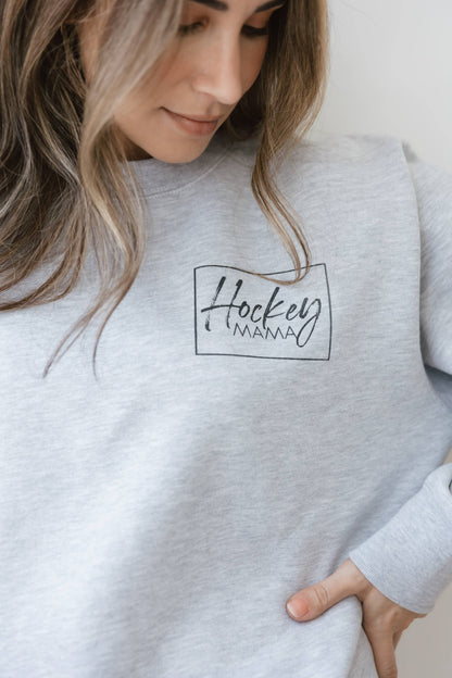 Busy Hockey Mom | Everyday Essentials Sweater: Heather Grey / Small