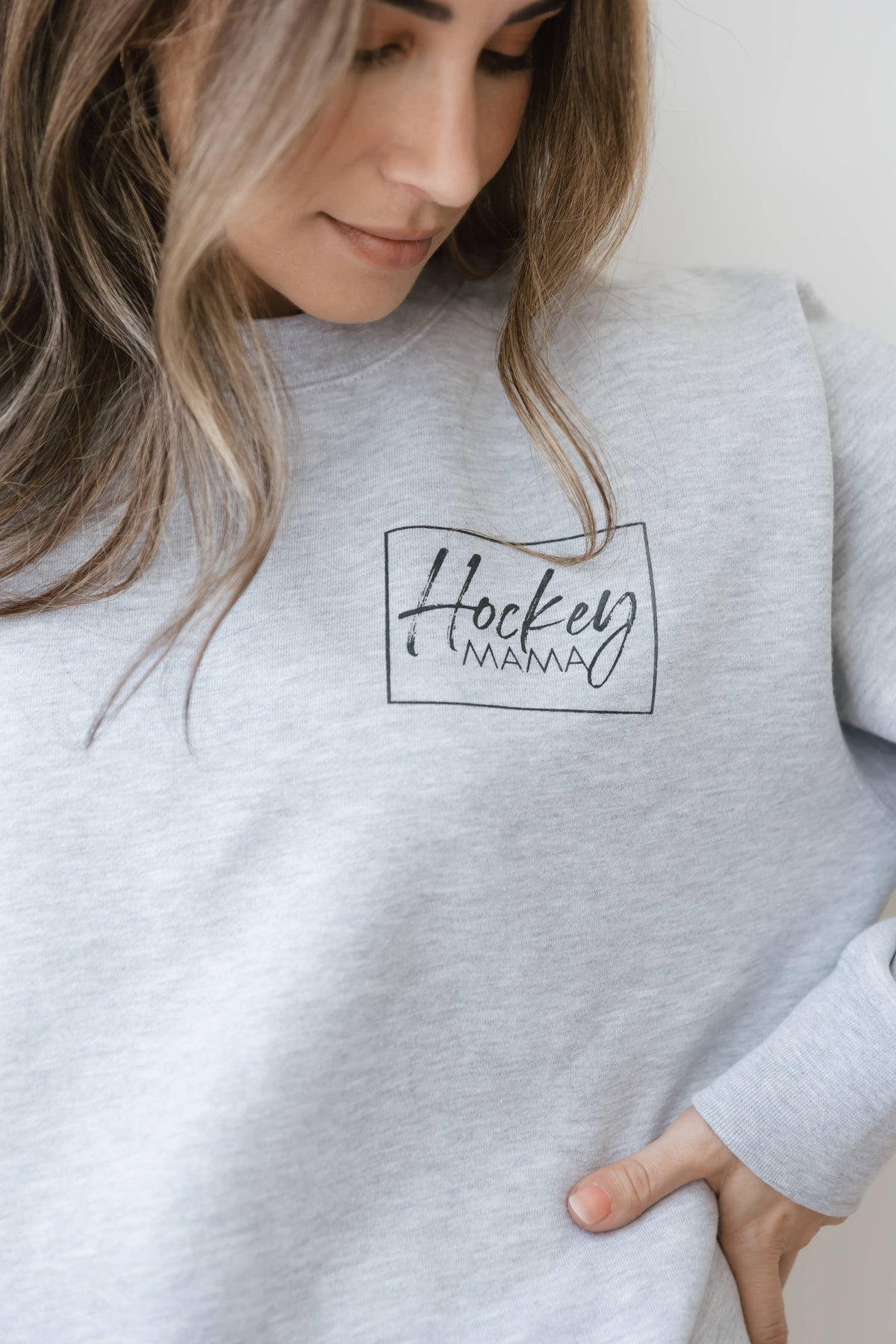 Busy Hockey Mom | Everyday Essentials Sweater: Heather Grey / 2XLarge