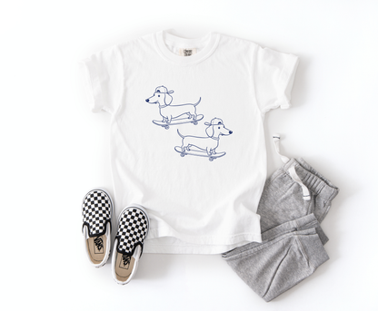 Skater Pups Tee | Minis: Butter / T-Shirt / Toddler 5T