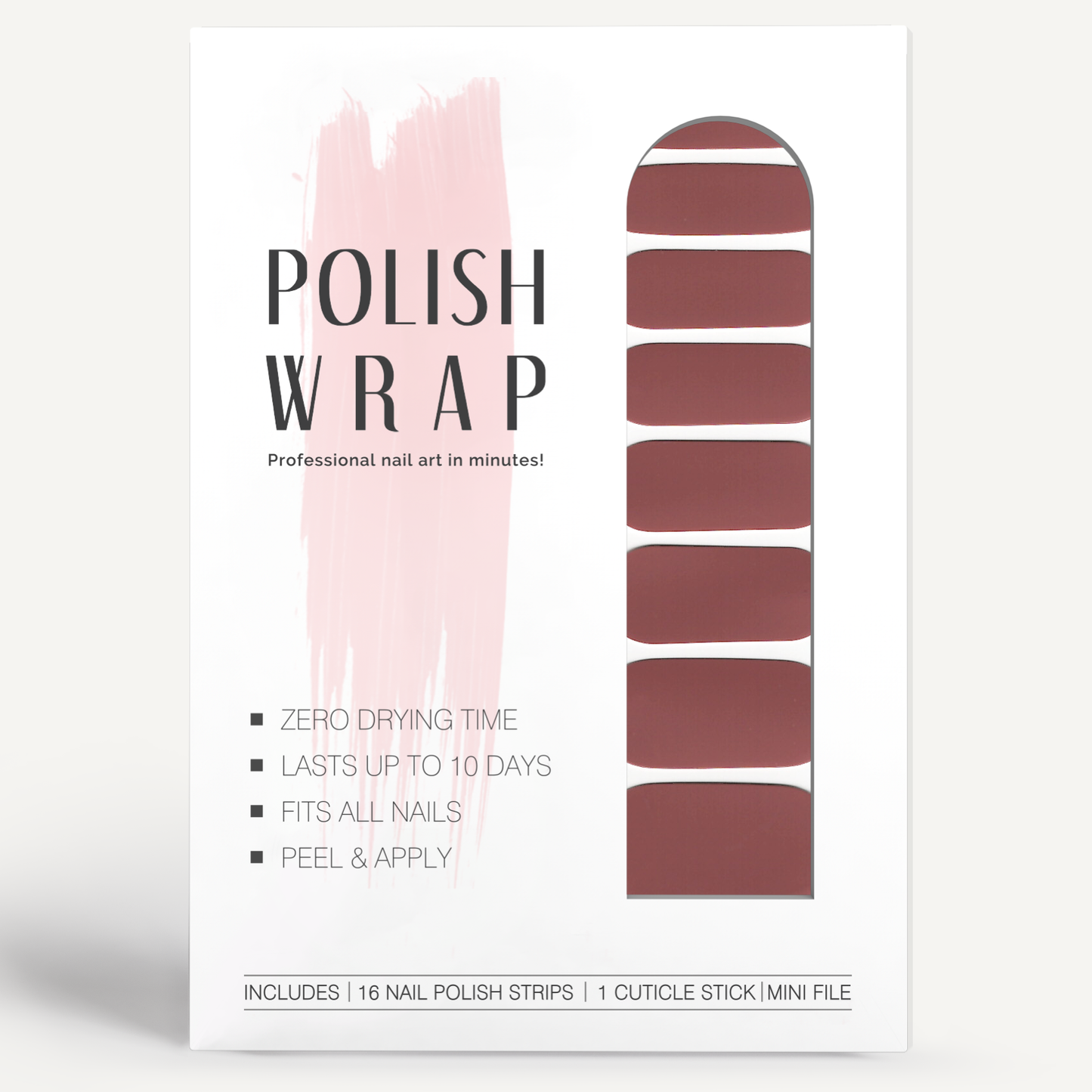 Pink Nude Nail Art Polish Wrap Kit