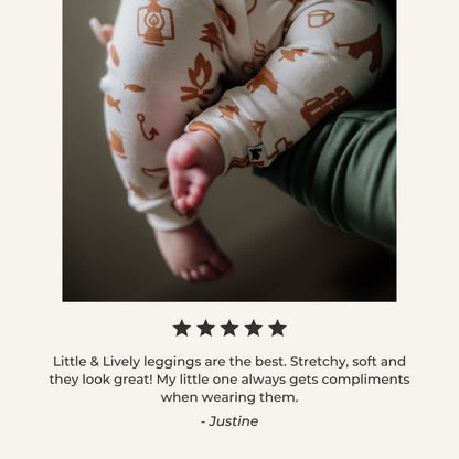 Baby Bamboo Leggings | Bison Plaid