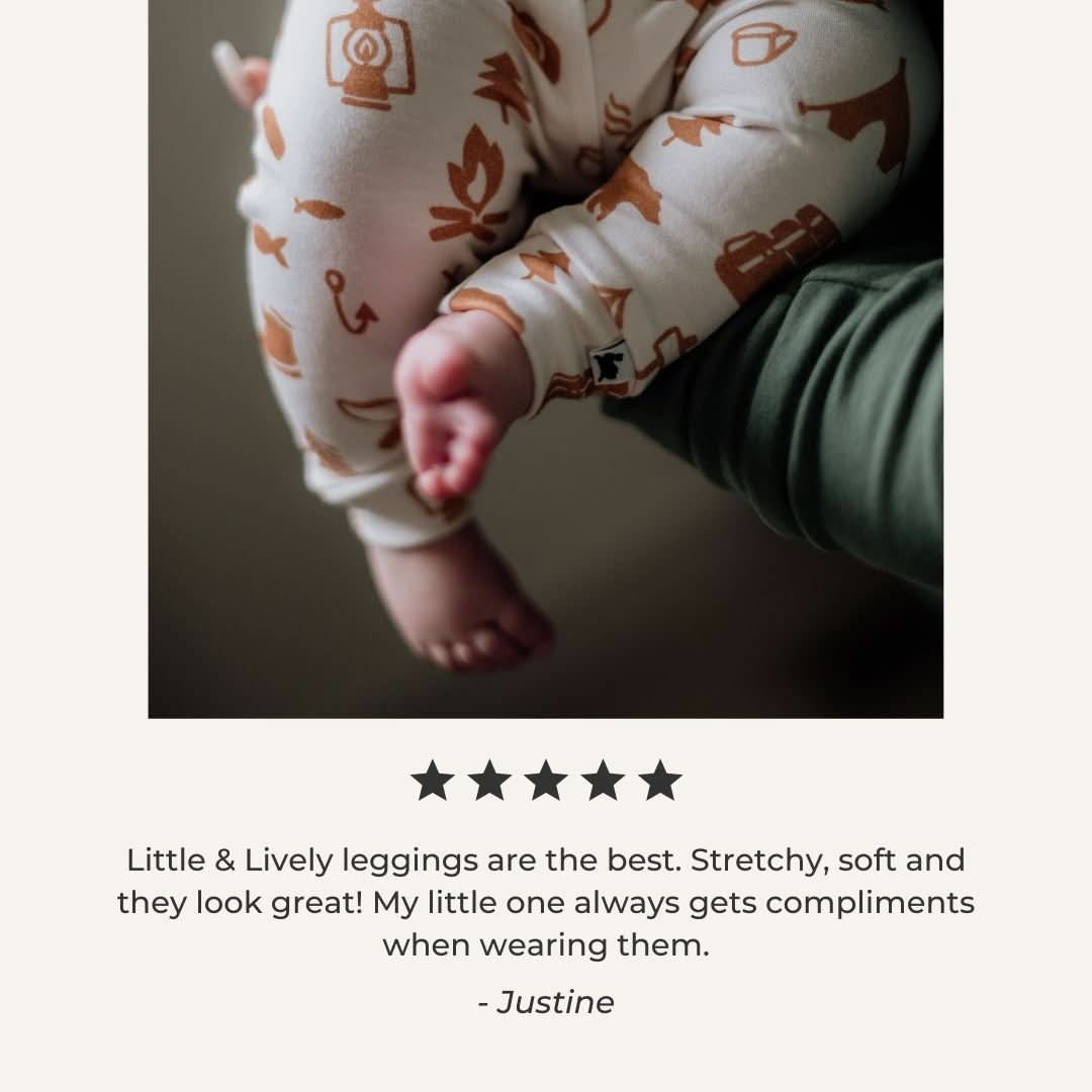Baby Bamboo Leggings | Blue Checkers
