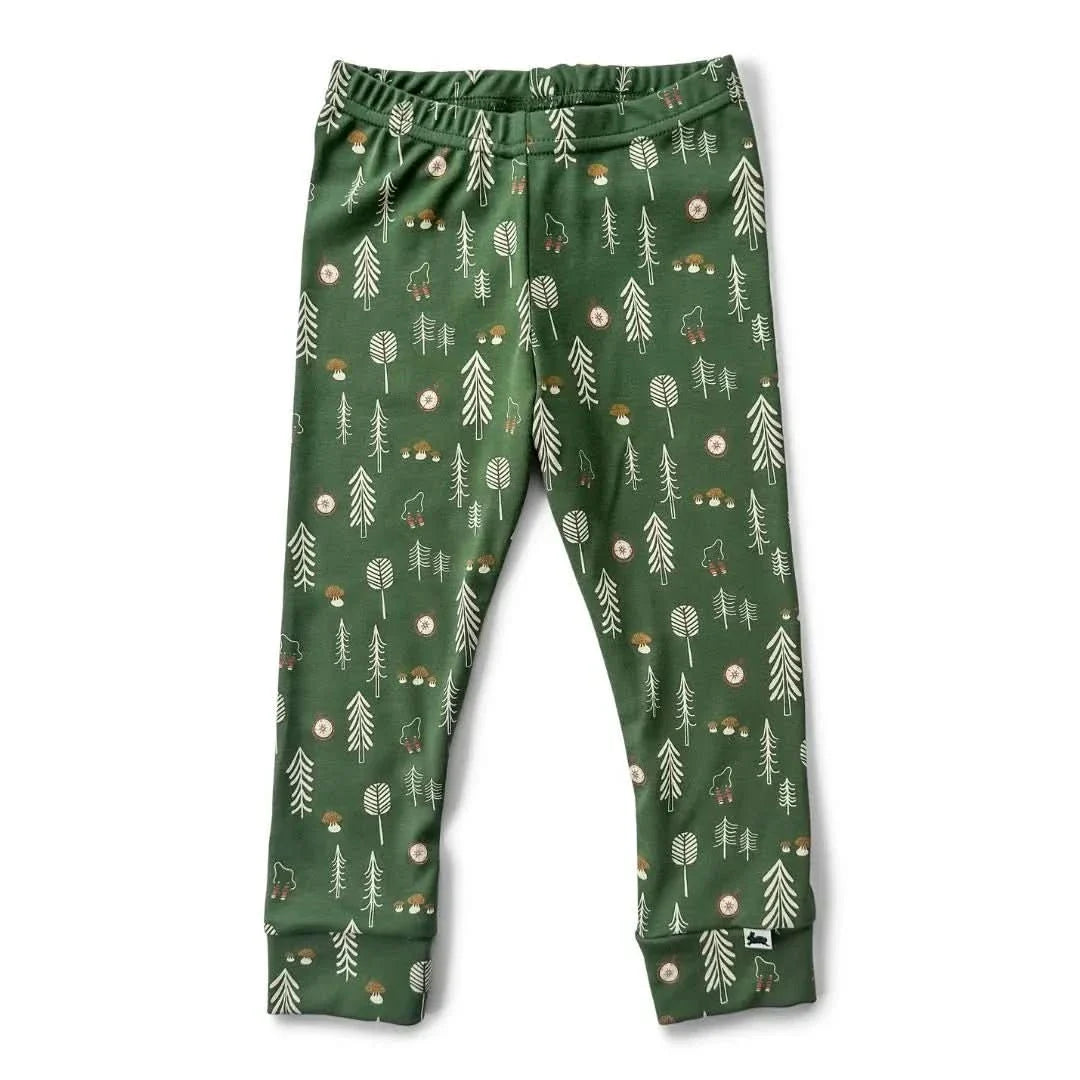 Baby Bamboo Leggings | Blue Checkers