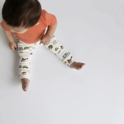 Baby Bamboo Leggings | Blue Checkers
